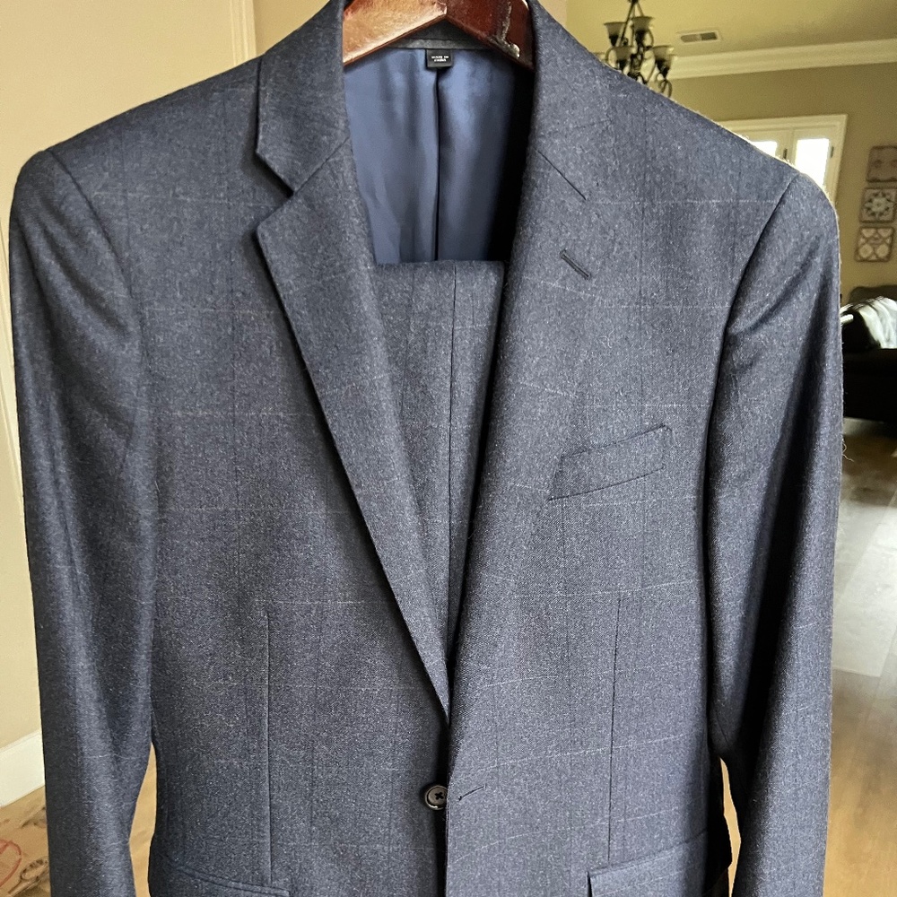$489 JCREW LUDLOW SLIM WOOL SUIT 38S NAVY jacket blazer pants 30x30